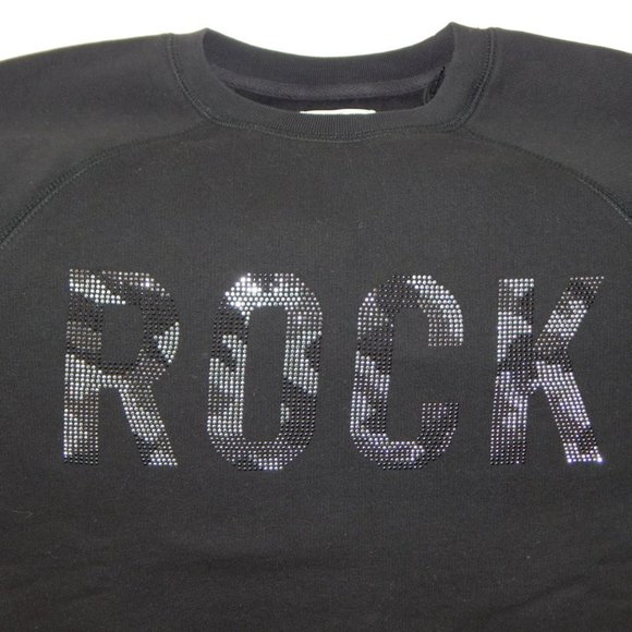 NWT Zadig & Voltaire Upper Camo Strass Rhinestone Raglan Black Sweater Top - Picture 5 of 7
